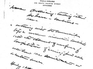 Jane Addams to Richard T. Ely, November 27, 1902