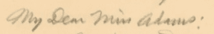 A greeting from a letter from W. E. B. Du Bois.